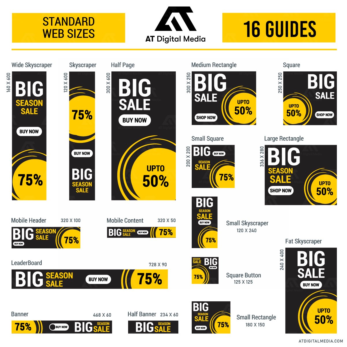 Graphic Design Sizes Guide for Web – AT Digital Media